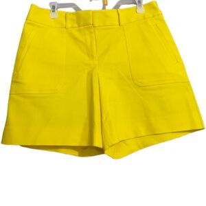 LOFT Yellow High Waist Shorts Tailored Fit